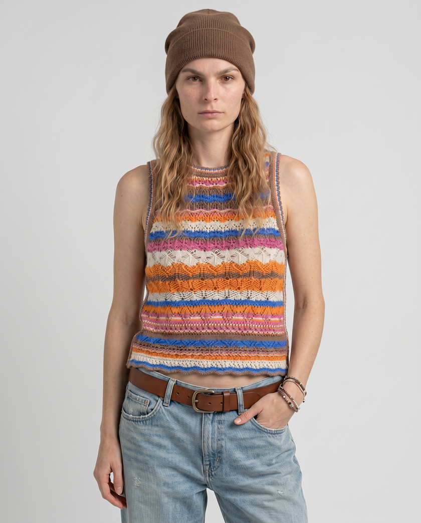 Colette Crochet Knit Tank