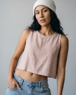 Lucille Button-Back Linen Top