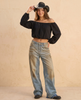 Raven Dirty Wash Wide Leg Jean