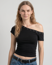 Odalys Studded Off-Shoulder Top