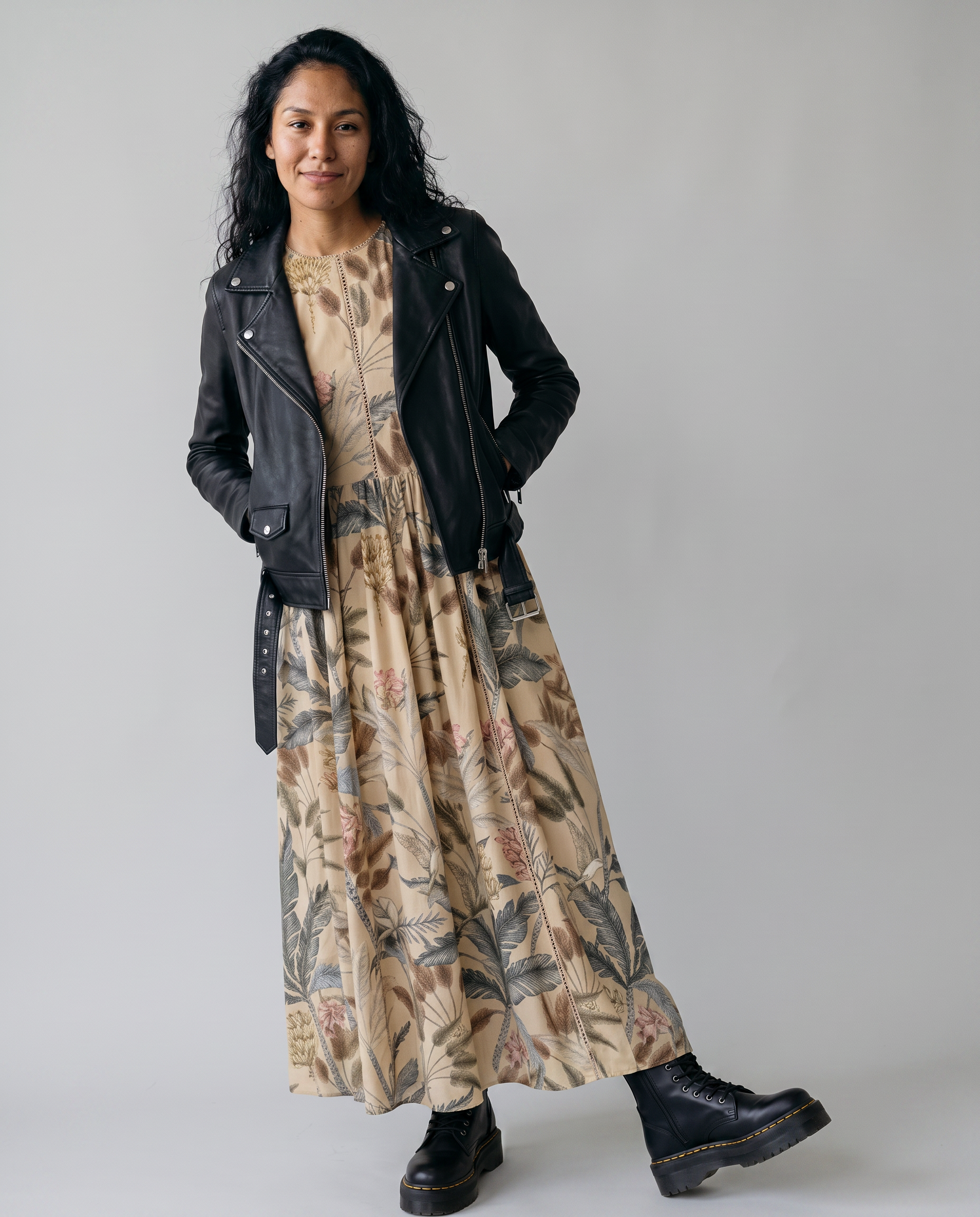 Lurleen Botanical Print Midi Dress