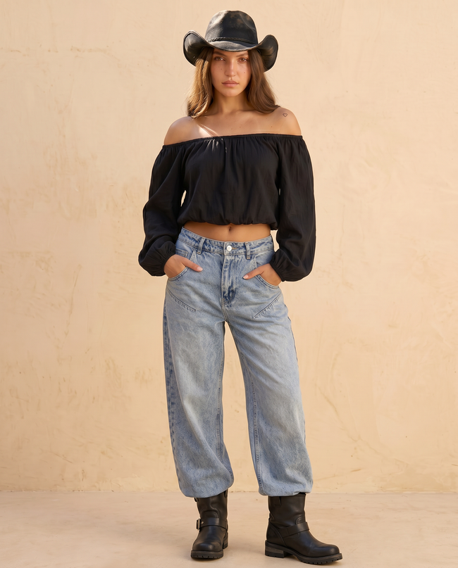 Vivienne Barrel Denim Jeans