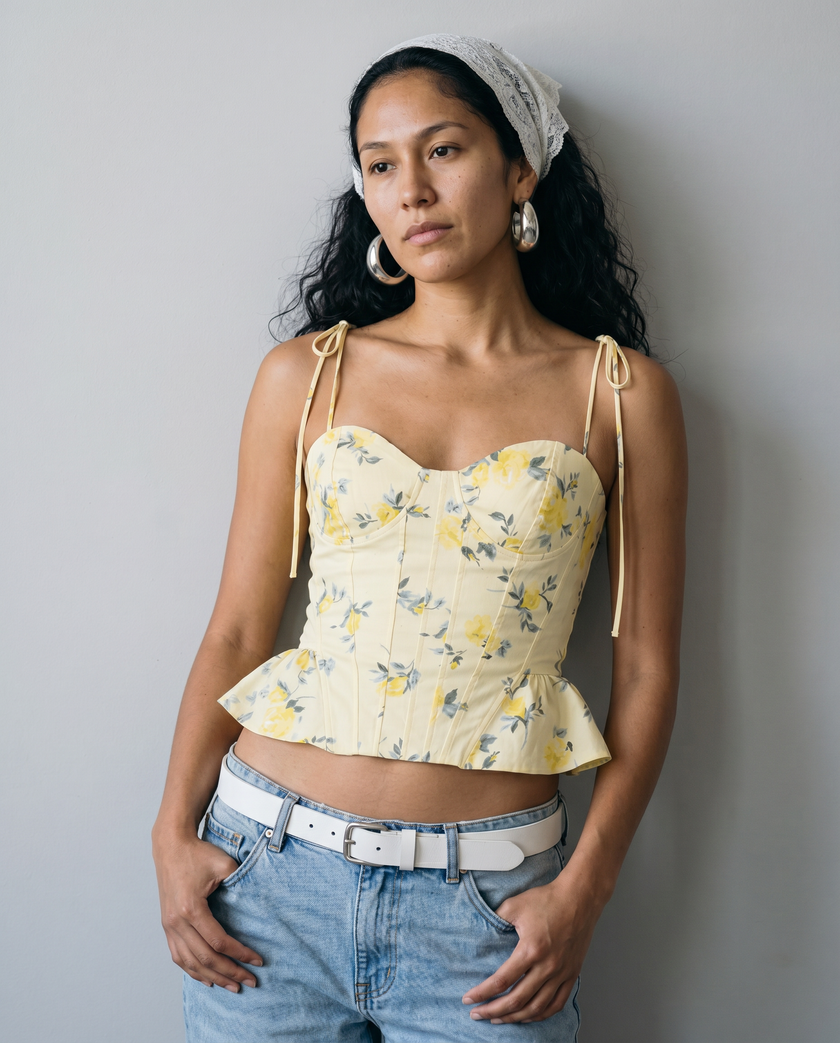 Marielle Floral Bustier Top