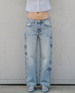 Marigold Embroidered Low-Rise Denim Jeans