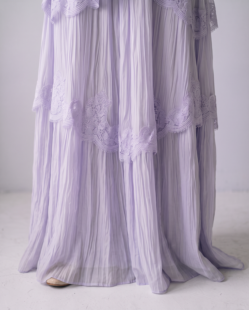 Willodean Lace Tiered Maxi Dress