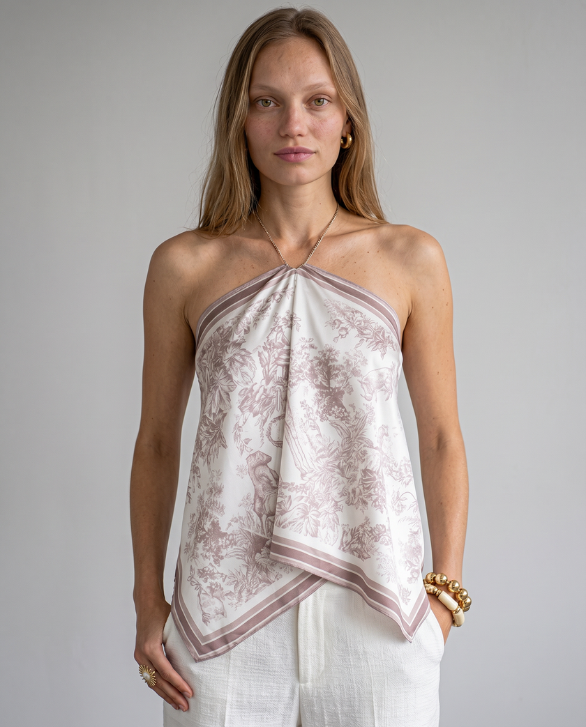 Marceline Scarf Halter Top