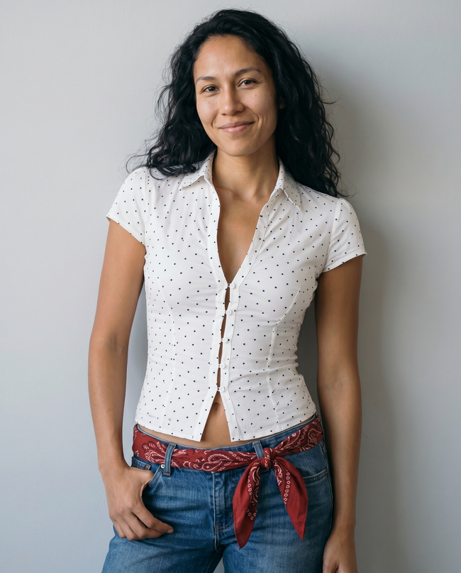 Wren Polka Dot Corset Blouse