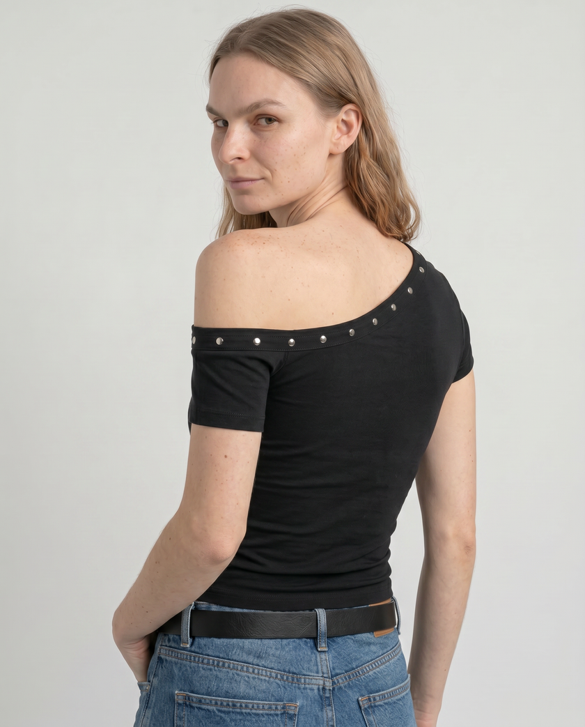 Odalys Studded Off-Shoulder Top