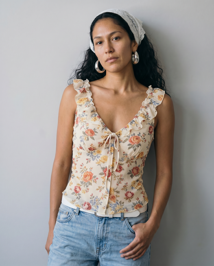 Beatrix Ruffle Floral Top