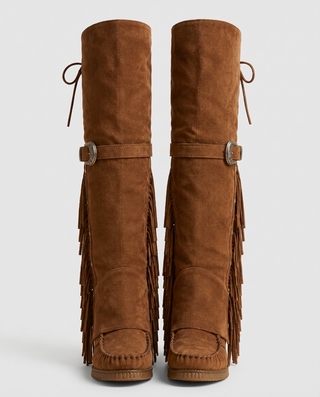 Caledonia Fringe Moccasin Boot