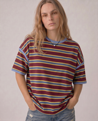 Delphine Striped Boxy Tee