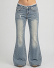 Arabella Bootcut Lace Trim Denim Jeans