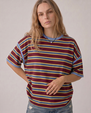Delphine Striped Boxy Tee