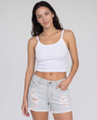 Reigna Distressed Denim Shorts