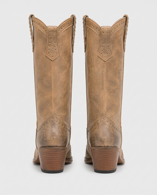 Goldie Studded Panel Western Boots
