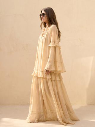 Georgiana Ruffled Sleeve Maxi Dress