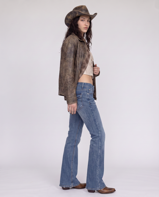 Farrahlynn Low-Rise Flare Jeans