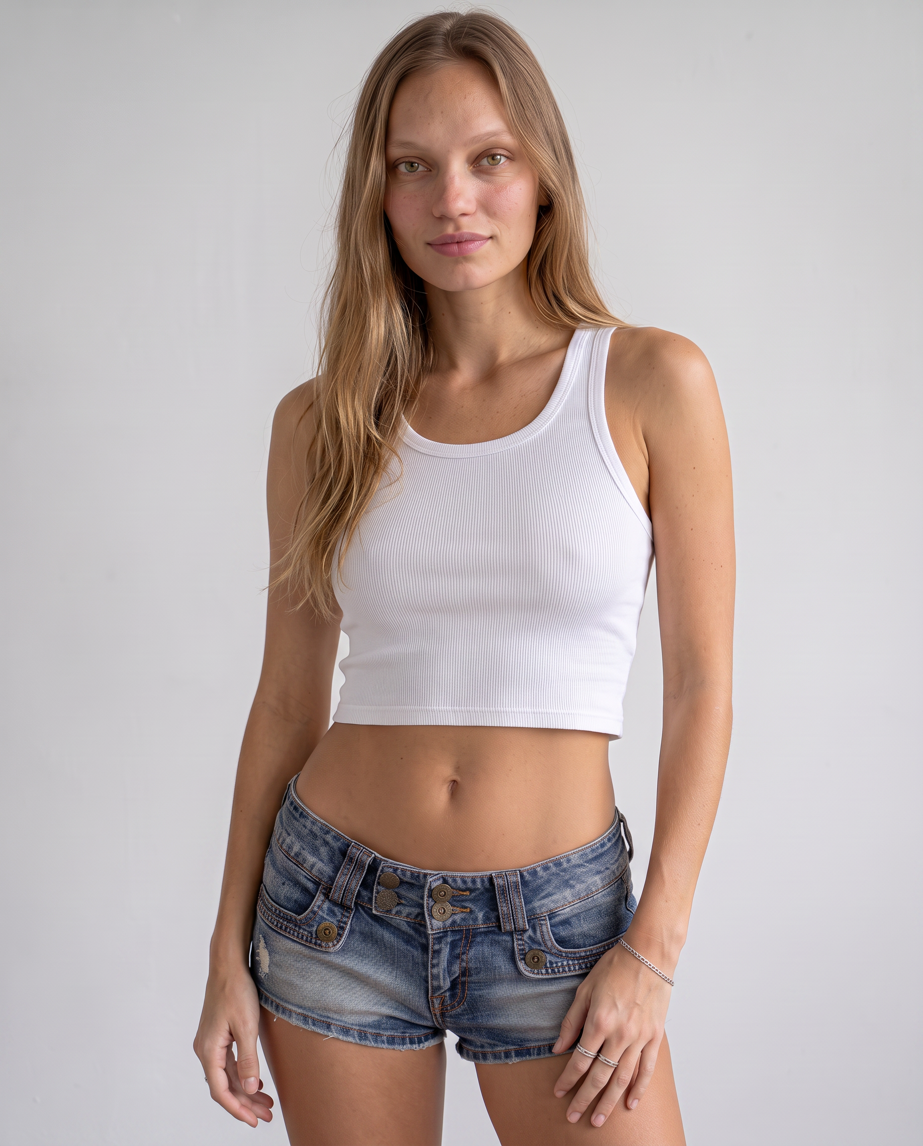 Zaria Denim Micro Shorts