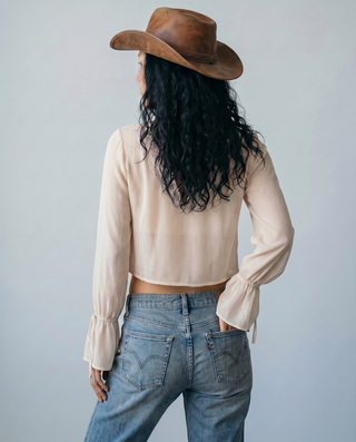 Delacroix Lace Trim Blouse