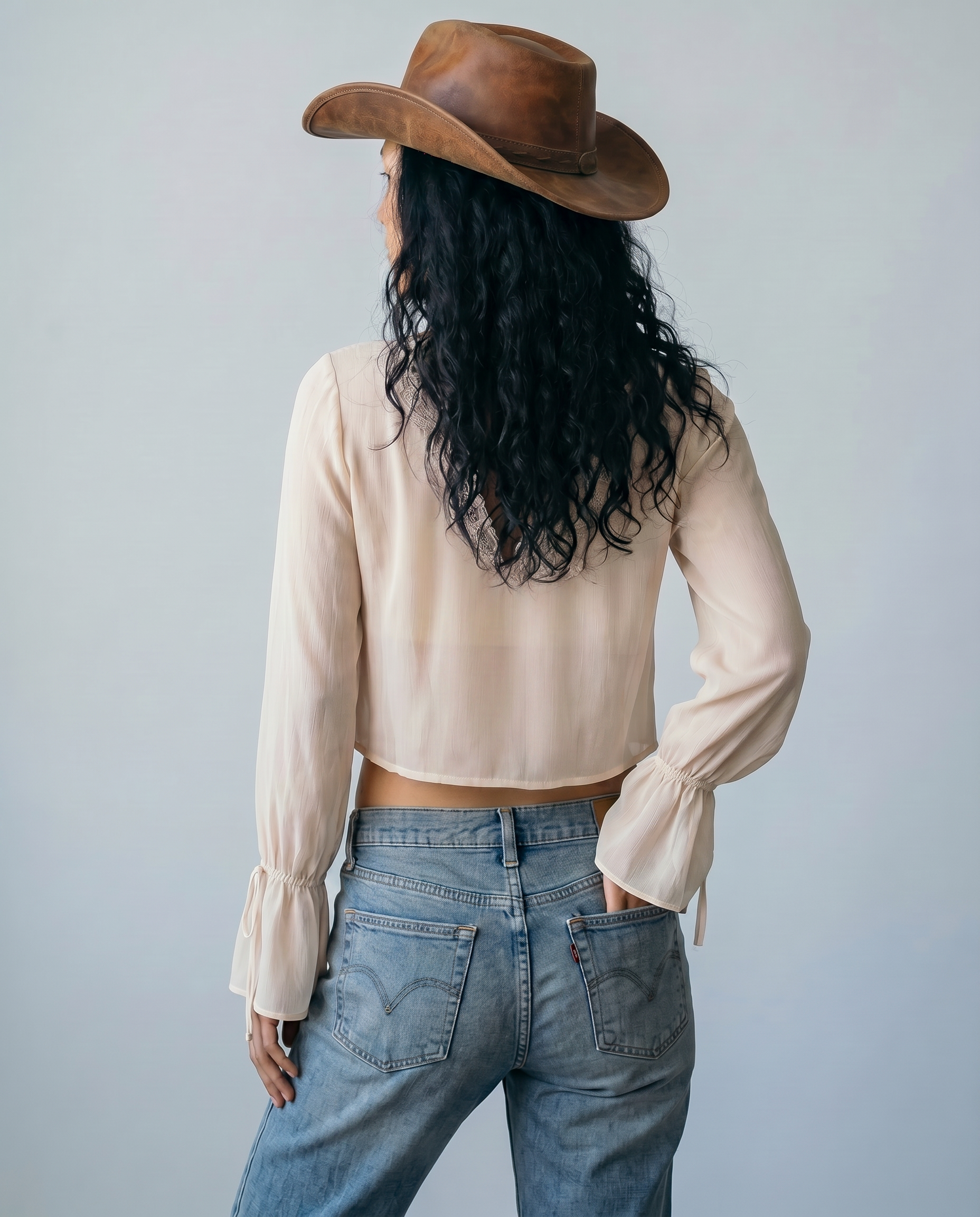 Delacroix Lace Trim Blouse