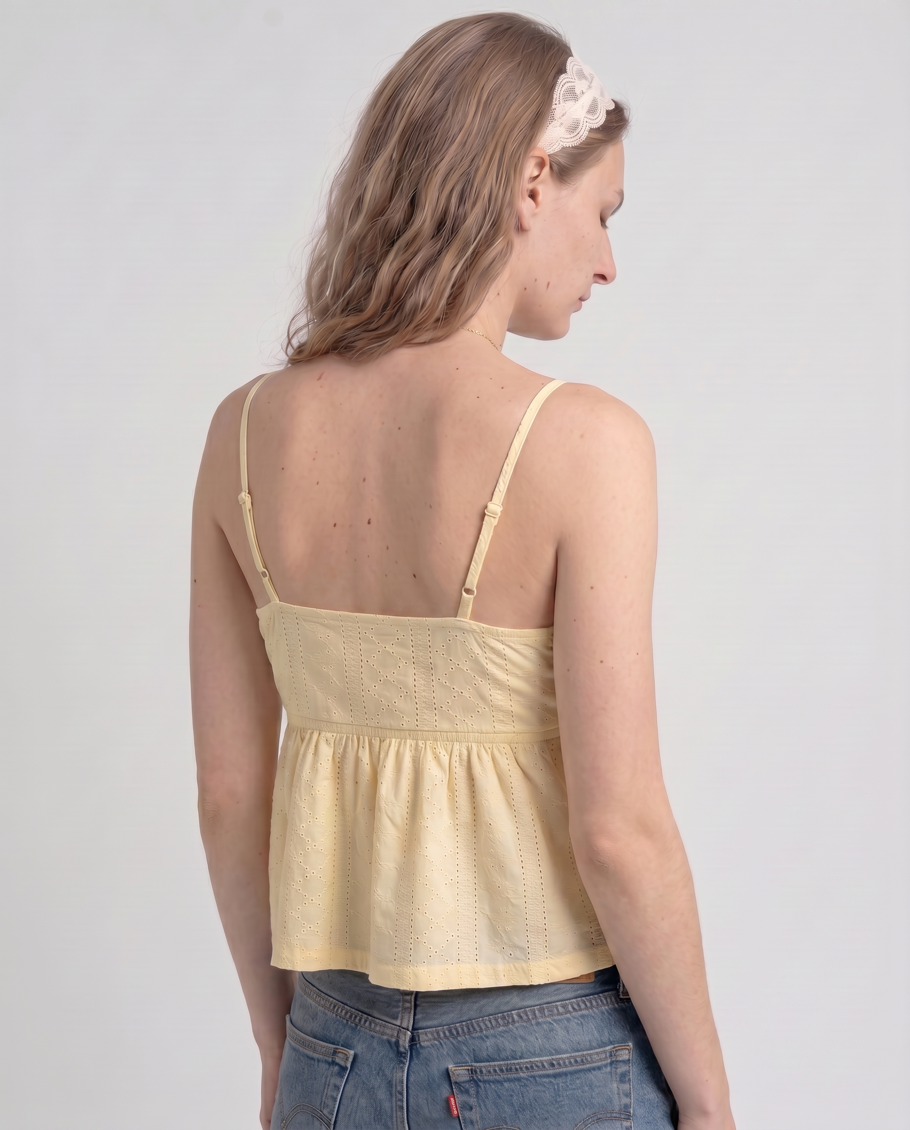 Santa Marie Ruffle Peplum Cami
