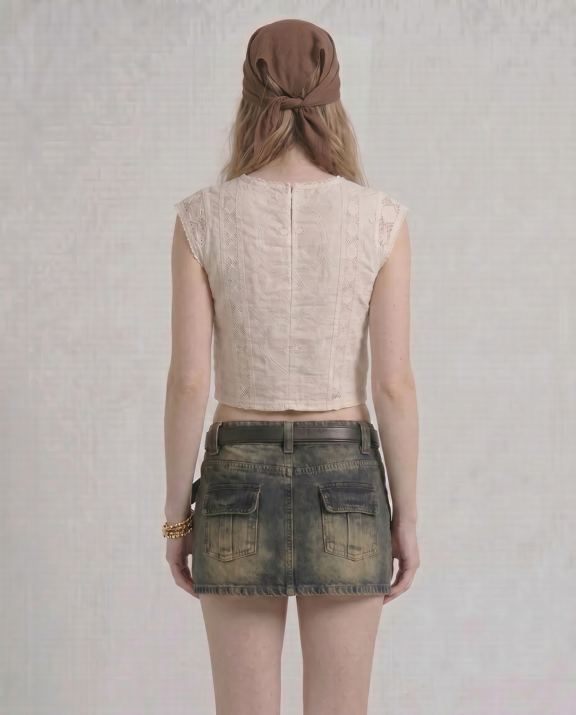 The Wildflower Denim Skirt