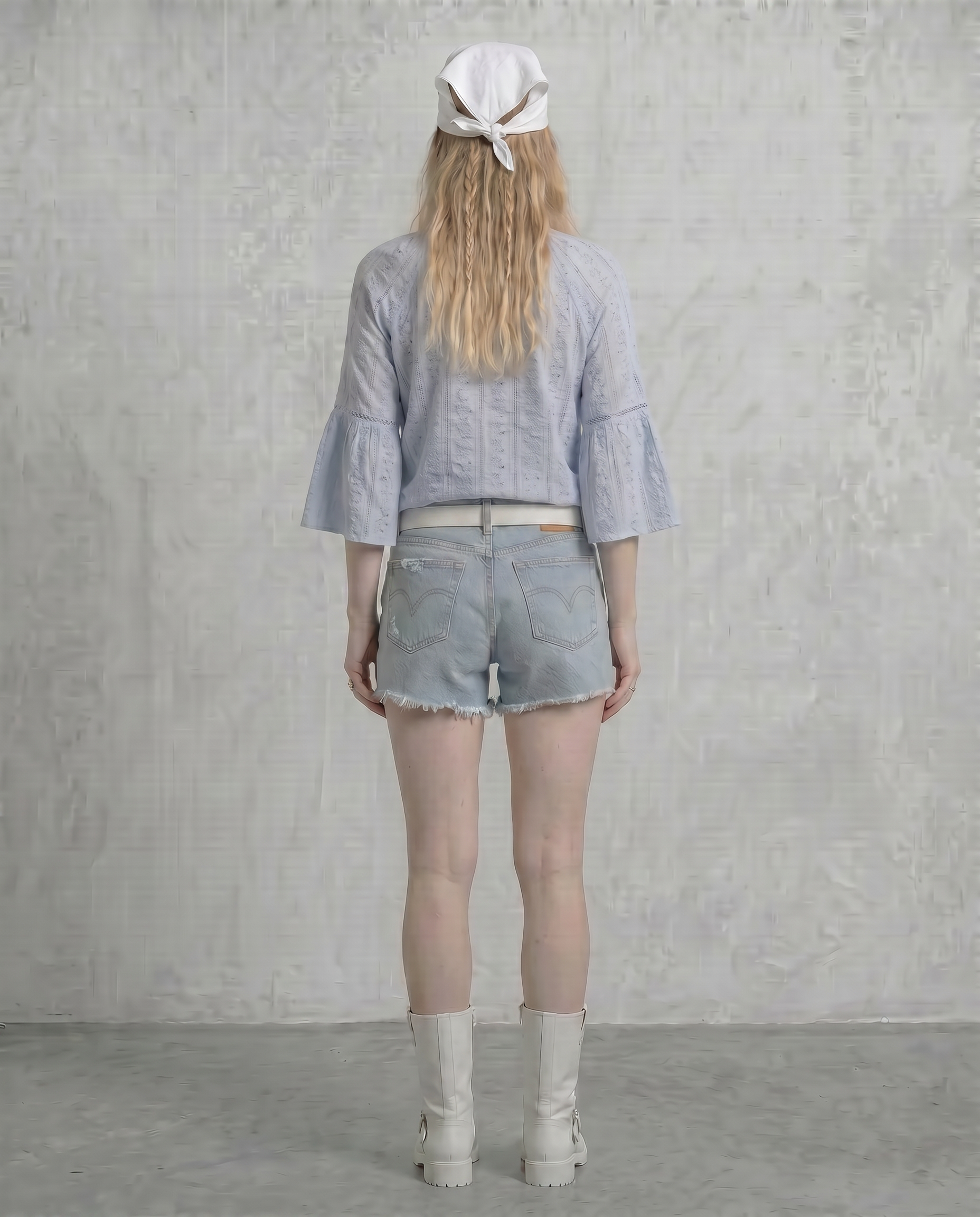 Adeline Frayed Denim Shorts