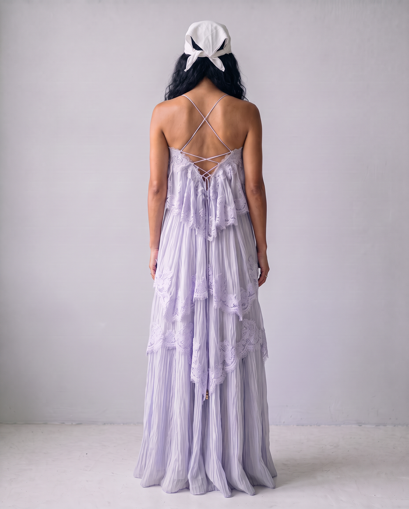 Willodean Lace Tiered Maxi Dress
