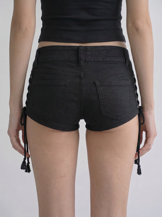 Vex Lace-Up Micro Shorts