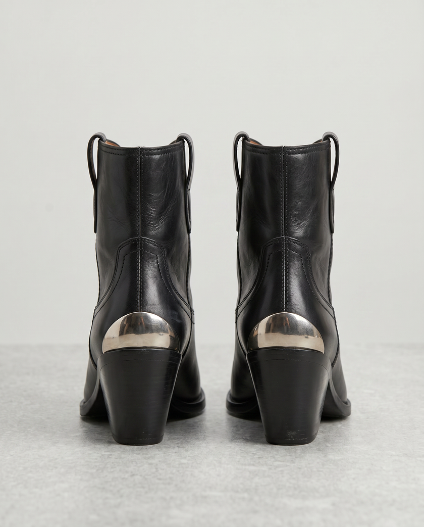 The Metal Toe Western Ankle Boot