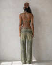 Sable Washed Olive Wide-Leg Jeans