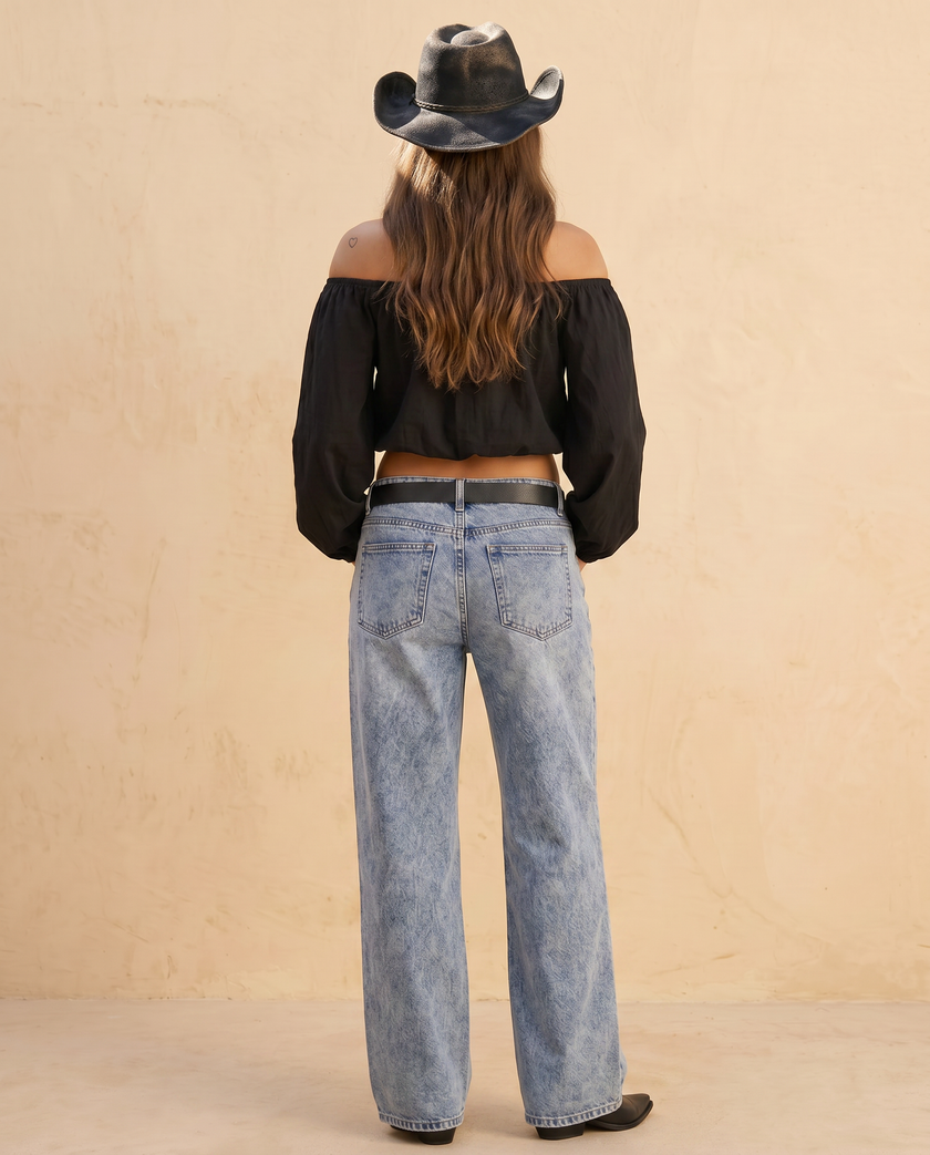 Solène Low Rise Wide Leg Jean