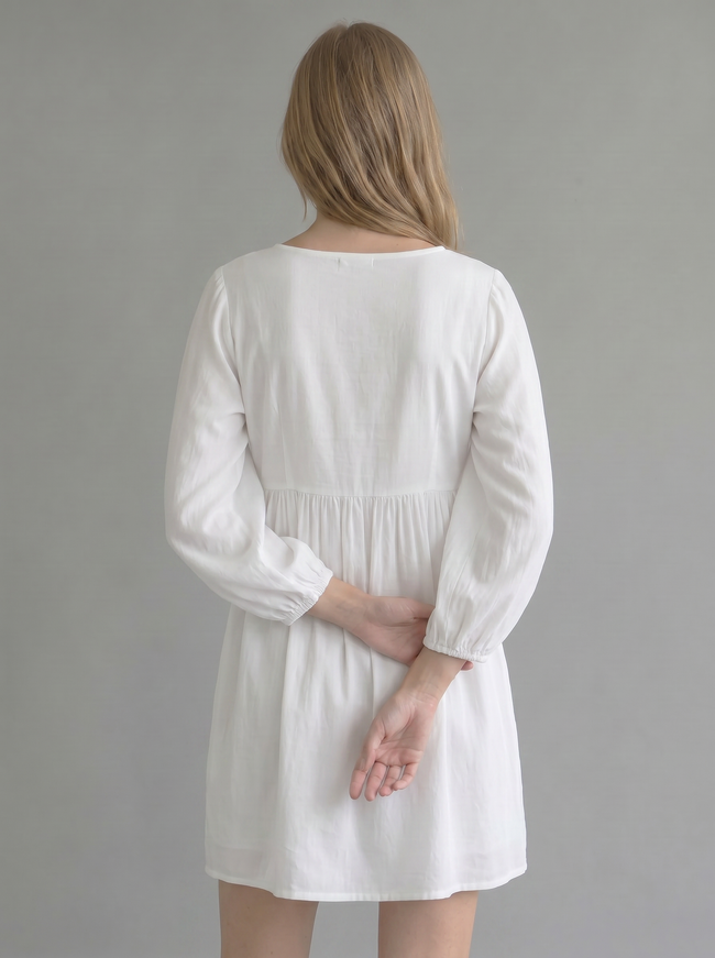 Marisole Embroidered Babydoll Dress