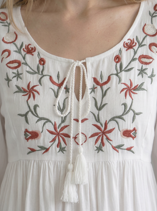 Marisole Embroidered Babydoll Dress