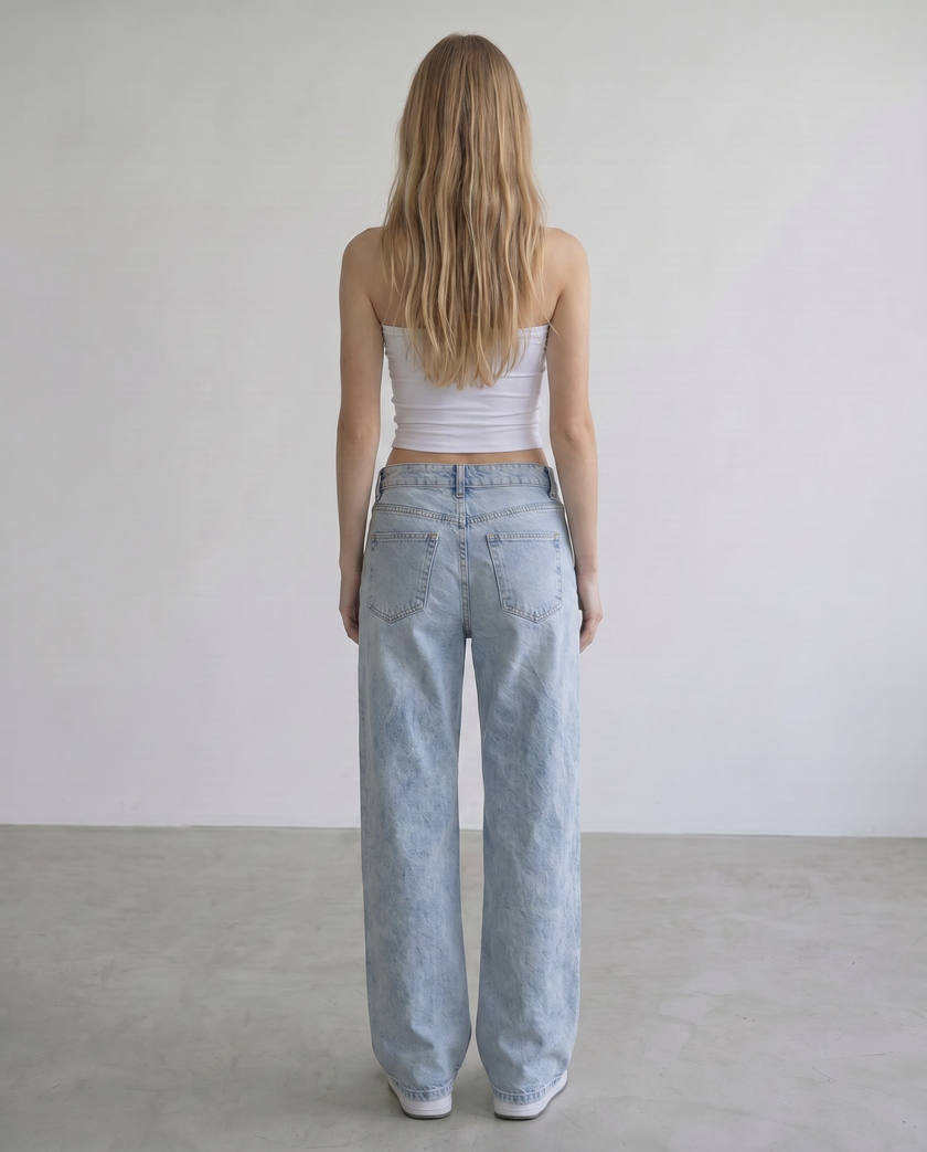 Sawyer Light Wash Wide-Leg Jeans