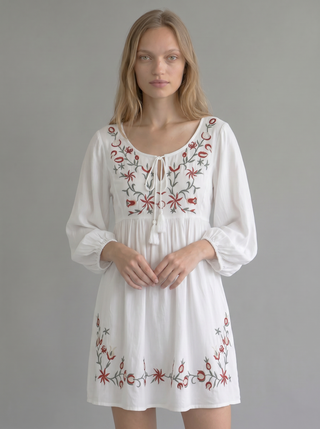 Marisole Embroidered Babydoll Dress