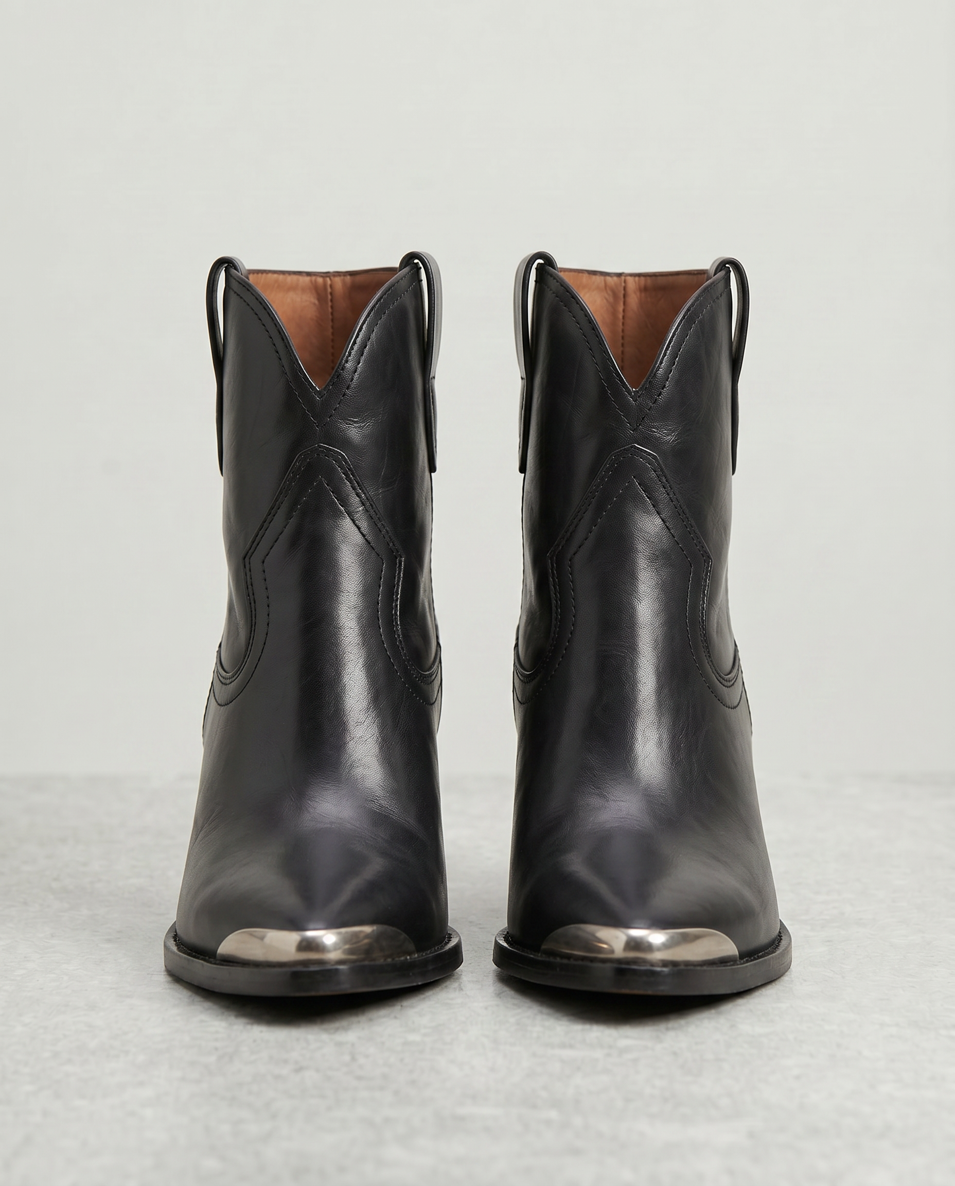 The Metal Toe Western Ankle Boot