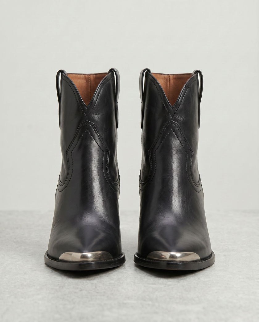 The Metal Toe Western Ankle Boot