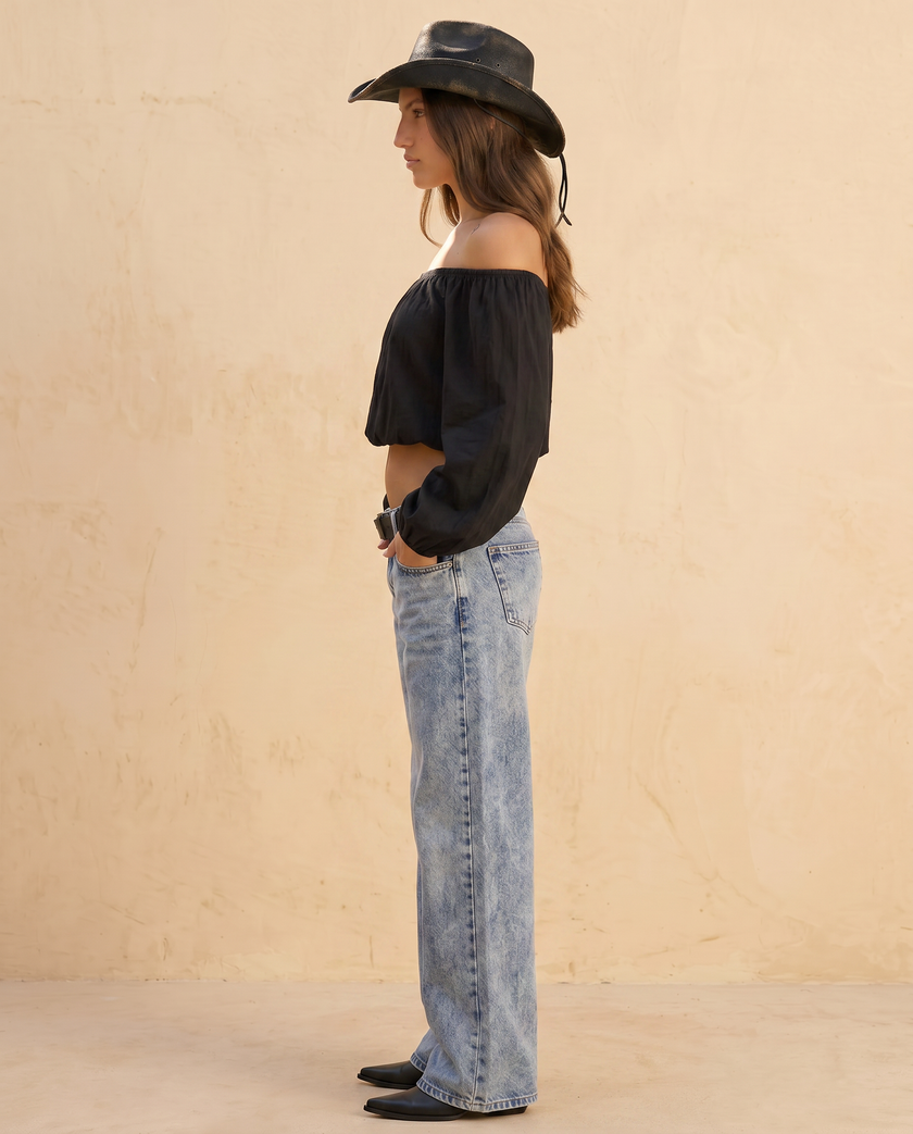 Solène Low Rise Wide Leg Jean