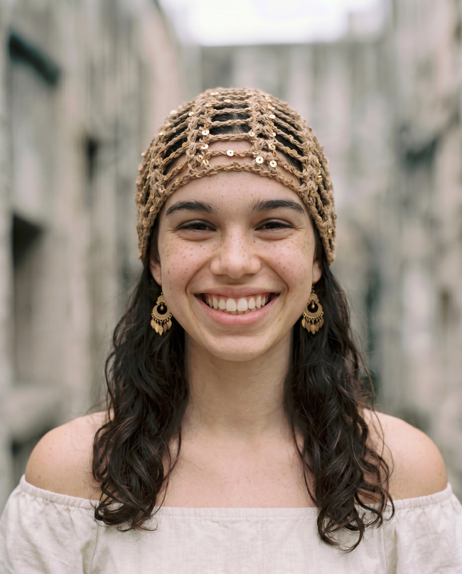 The Sequin Mesh Beanie