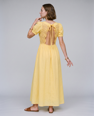 Dahlia Crochet Lace Cutout Maxi Dress