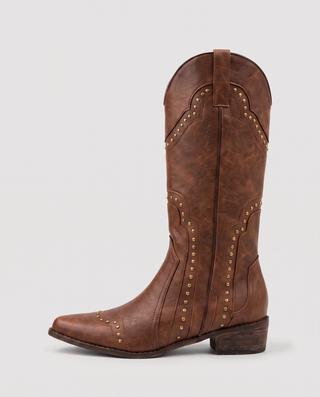 Della Studded Western Boots