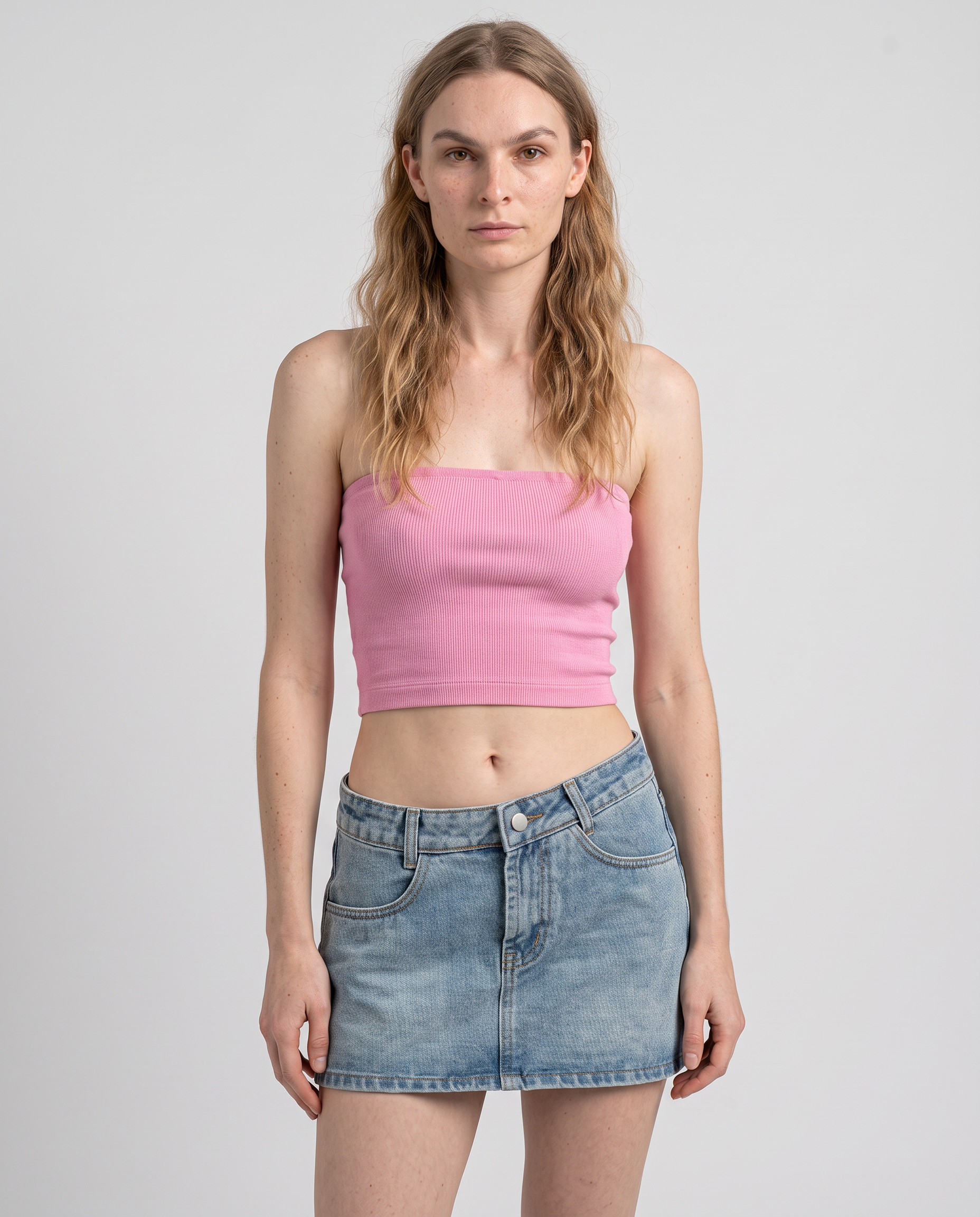Alyssa Asymmetrical Denim Mini Skirt