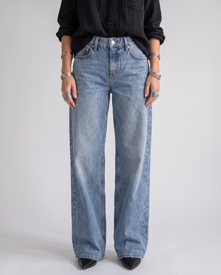 Hendrix Classic Wash Wide-Leg Jeans