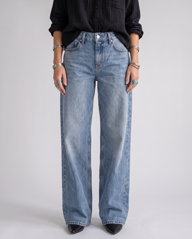 Hendrix Classic Wash Wide-Leg Jeans