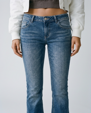 Samantha Ultra Low-Rise Flare Jeans