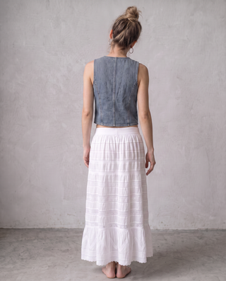 Prairie Lace Tiered Maxi Skirt
