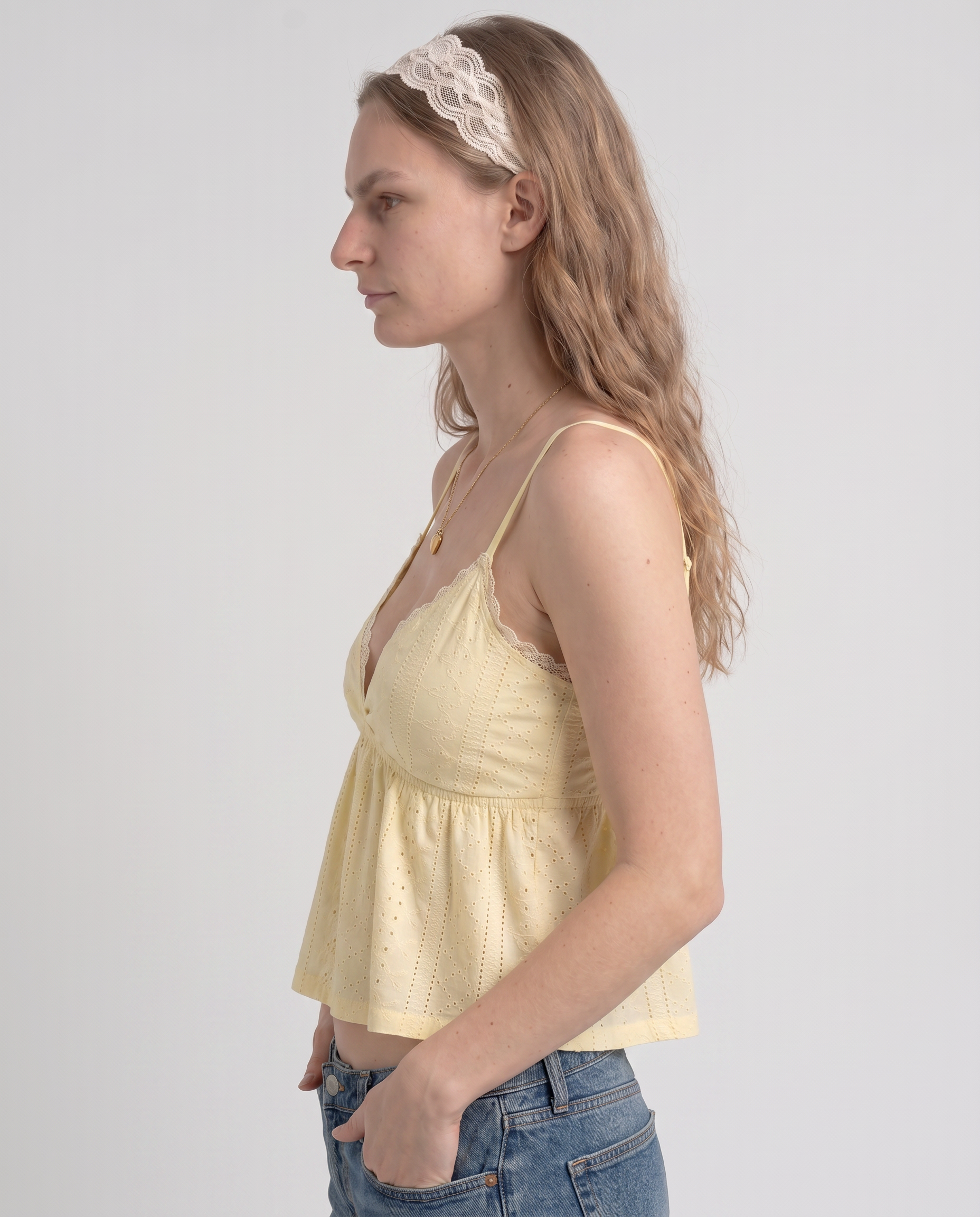 Santa Marie Ruffle Peplum Cami