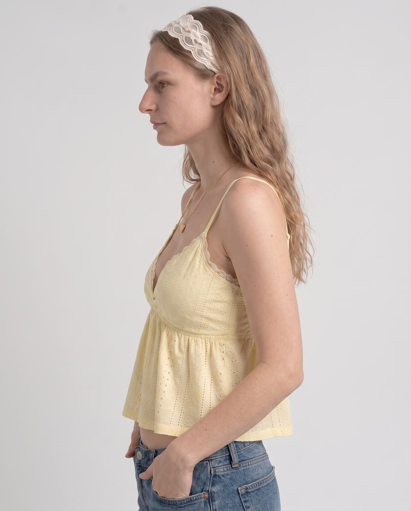 Santa Marie Ruffle Peplum Cami