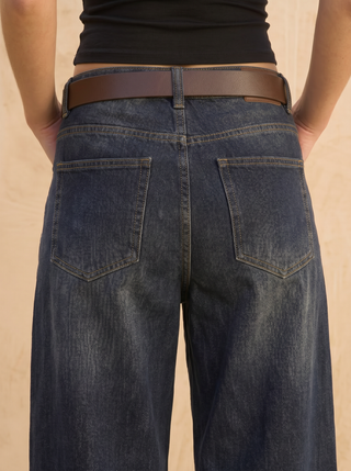 Harriet Dark Wash Barrel Jeans